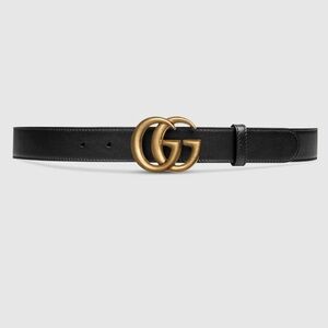 Gucci Double GG Marmont Leather Belt, size 70